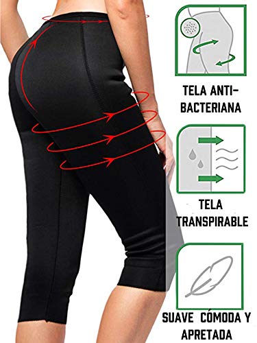 FITTOO Pantalones Sauna Reductora Adelgazante Deportivos Mujer Yoga de Alta Cintura para Fitness