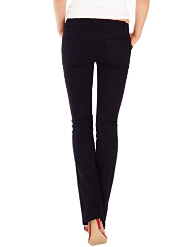 Fraternel Pantalones Vaqueros Mujer Corte Bota Boot-Cut Negro (sin Costuras) S