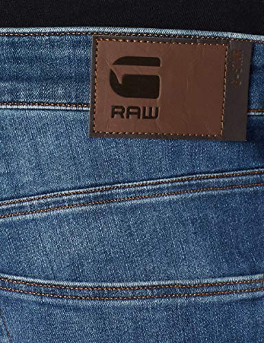 G-STAR RAW 3301 Deconstructed Super Slim Vaqueros, Medium Indigo Aged 8968-6028, 32W / 32L para Hombre