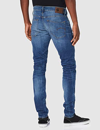 G-STAR RAW 3301 Deconstructed Super Slim Vaqueros, Medium Indigo Aged 8968-6028, 32W / 32L para Hombre