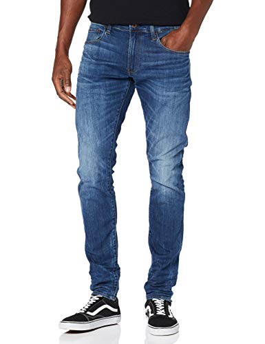 G-STAR RAW 3301 Deconstructed Super Slim Vaqueros, Medium Indigo Aged 8968-6028, 32W / 32L para Hombre