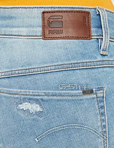 G-STAR RAW 3301 High Waist Skinny Ankle Vaqueros, Azul (Vintage Ripped Sky 8968-B173), W24/L32 (Talla del Fabricante: 24W/ 32L) para Mujer