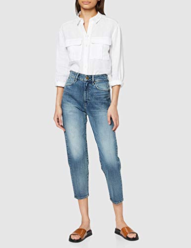 G-STAR RAW Janeh Ultra High Waist Mom Ankle Vaqueros Straight, Azul (Vintage Sailoblue B767-B172), W28 / L34 para Mujer