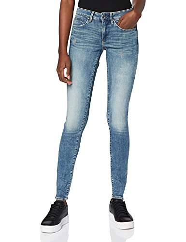 G-STAR RAW Midge Zip Mid Waist Skinny Vaqueros, Lt Vintage Aged Destroy 8968-9114, 27W / 32L para Mujer