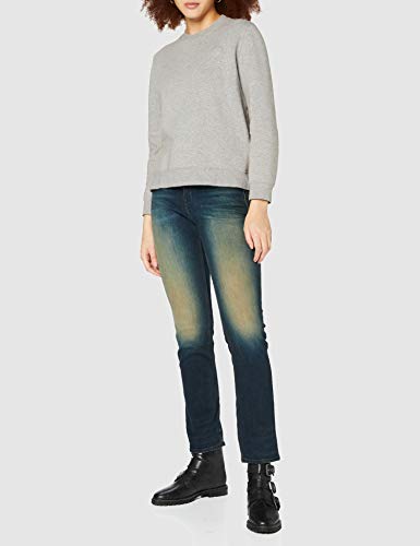 G-STAR RAW Noxer High Waist Straight Jeans, tizón Antic Verde C052-B814, 27W / L30 para Mujer