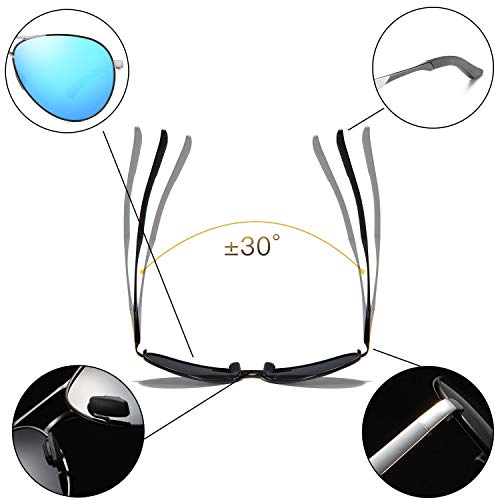 Gafas de sol polarizadas para hombre mujere metal Marco grande/Ciclismo Golf Conducción Pesca Escalada Verano Deportes al aire libre moda Gafas de sol (b1lue)