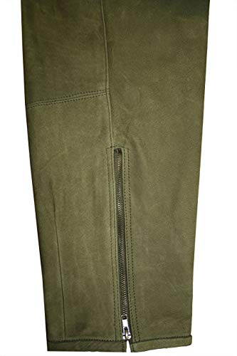 German Wear, pantalones largos de piel traje típico de caza cazador Pantalones Pantalones de caza caza verde/marrón claro, Hombre, color Grn, tamaño 52