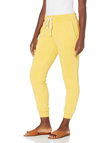 Goodthreads Heritage Fleece Basic Jogger Pant Pants, Lemon Yellow, 40-42