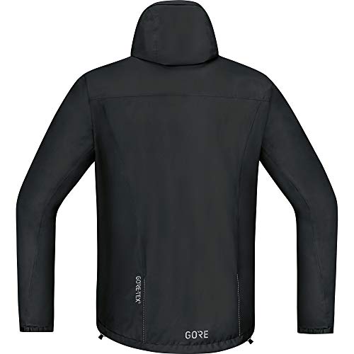 GORE WEAR C3 Chaqueta de hombre con capucha GORE-TEX, L, negro