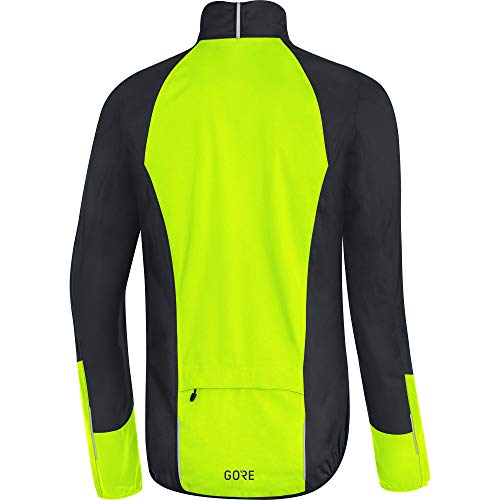 GORE WEAR C5 Chaqueta de ciclismo de hombre GORE-TEX, M, negro/amarillo neón