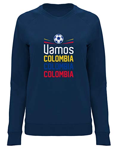 Green Turtle T-Shirts Sudadera Mujer - Apoyemos a la Selección Colombia en el Mundial! Large Azul Oscuro