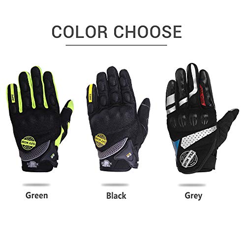 Guantes de Moto, Dedo Completo Guantes de Moto con Pantalla Táctil Guantes de Nudillos