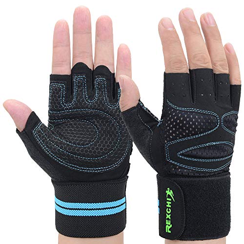 Guantes Gimnasia Hombre Mujer | Guantes Gimnasia Transpirable Antideslizante | Guantes Medio Dedo Respirable del Levantamiento de Pesas Gimnasio Entrenamiento