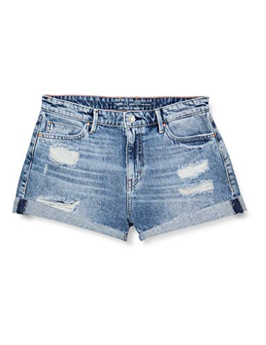 Guess Gemma Pantalones Cortos de Jean, Azul, 29 para Mujer