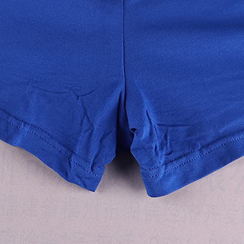 GYMAPE Hombres Gym Bodybuilding Workout Sport Shorts algodón azul L