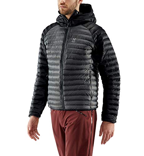 Haglöfs Essens Mimic Hood Chaqueta De Pluma Sintética para Hombre, True Black/Magnetite, XL