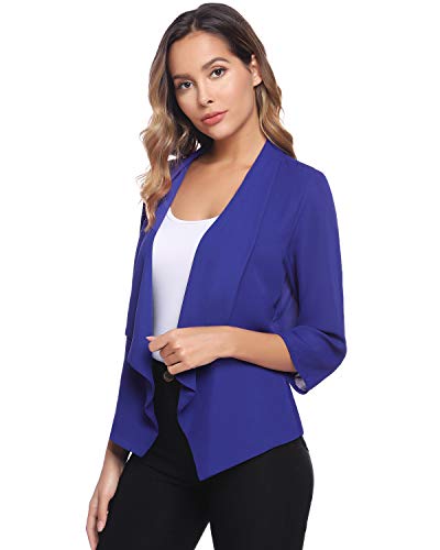 Hawiton Bolero Mujer para Fiesta Torera Cárdigan de Gasa Manga 3/4 Chaqueta Ligero Blazer para Primavera,Verano,Otoño