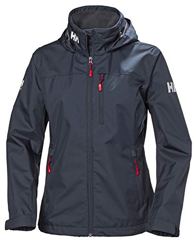 Helly Hansen W Crew Hooded Midlayer Chaqueta Impermeable, Cortavientos y Transpirable, con Capucha, Mujer, Azul (Marino), M