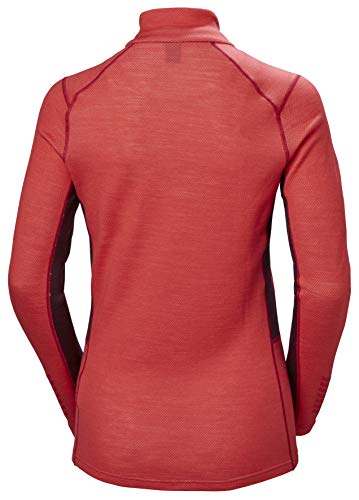 Helly Hansen W Lifa Merino Midweight 1/2 Zip Sueter Media Cremallera, Mujer, Cayenne, S