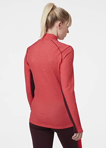 Helly Hansen W Lifa Merino Midweight 1/2 Zip Sueter Media Cremallera, Mujer, Cayenne, S