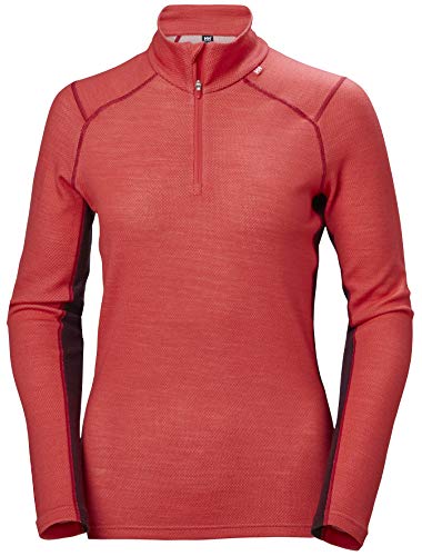 Helly Hansen W Lifa Merino Midweight 1/2 Zip Sueter Media Cremallera, Mujer, Cayenne, S