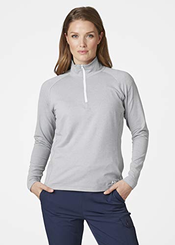 Helly Hansen W Verglas 1/2 Zip Suéter con Media Cremallera, Mujer, Grey Fog Melange, L