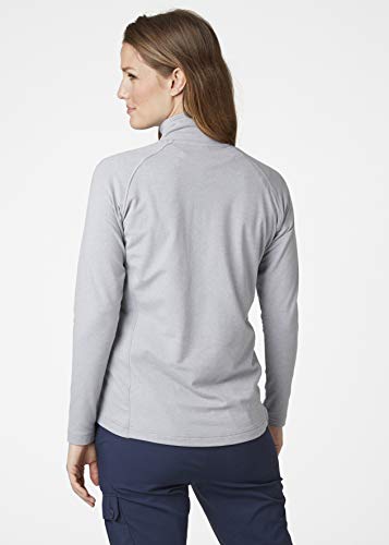 Helly Hansen W Verglas 1/2 Zip Suéter con Media Cremallera, Mujer, Grey Fog Melange, L