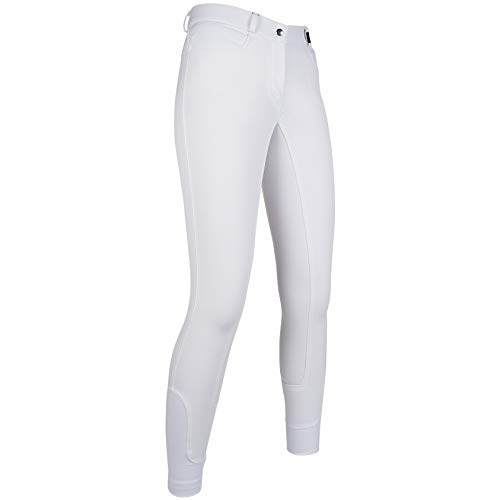 Hkm Pantalones de equitación Unisex Empire con Ribete de Silicona, Unisex Adulto, Pantalones, 4057052380181, Blanco, 40