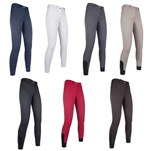 Hkm Pantalones de equitación Unisex Empire con Ribete de Silicona, Unisex Adulto, Pantalones, 4057052380181, Blanco, 40