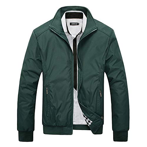 HNOSD Chaquetas de Hombre 2019 Hombres Nuevos Abrigos Casuales Chaqueta Primavera Regular Chaqueta Delgada Abrigo para Hombre al por Mayor Tallas Grandes Negro L