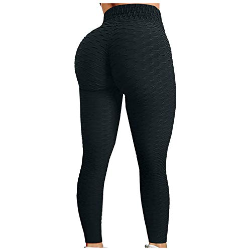 Holatee Mallas de Deporte de Mujer, Leggins Pantalon Deporte Yoga, Leggings Mujer Fitness Suaves Elásticos Cintura Alta para Rojoucir Vientre