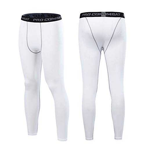 Hombre Medias Sport Leggings Fitness Mallas Pantalón Térmico Pantalones Largos de Compresión para Fútbol Baloncesto Jogging Correr Ciclismo S Xbao