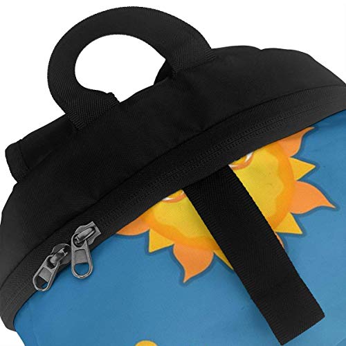 Homebe Red Rooster Animal Sun Moon Mochila,Mochila Unisex, Mochilas y Bolsas School Travel Hiking Small Mini Gym Teen Little Girls Youth Kid Women Men Printed Patterned Themed Bookbags