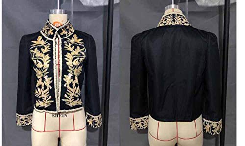 Huateng Chaqueta Victoriana Militar para Mujer Chaquetas de Traje gótico Steampunk