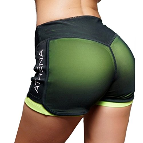 Inlefen Lounge Yoga Running Gym Shorts para Mujer Mesh Women Athletic Workout Shorts Active Sport Waist