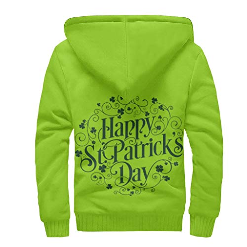 IOVEQG Happy St Patrick's Day - Sudaderas deportivas con cremallera completa y ajuste clásico para hijo