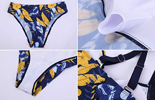 Irevial Traje de Baño Mujer Dos Piezas Sexy Tankinis Mujer baño Push up con Relleno Reamovible, Tankinis Vest + Short de Baño Conjunto Verano Deportivo Beachwear para Mar, Playa, Piscina, Fiesta