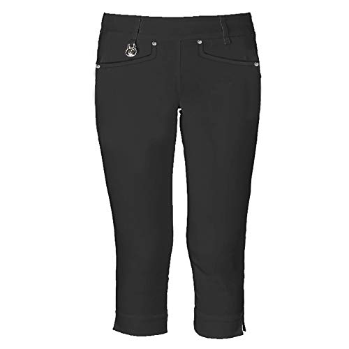 Island Green Bermudas de 4 vías elásticas para Mujer, Pantalones Cortos de Golf 3/4, Mujer, Pantalones de Golf, IGLSHO2083_BLK_S, Negro, S