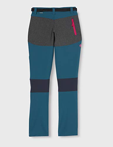 Izas Rhune Pantalones, Mujer, Agua Marina / Gris / Rosa, M