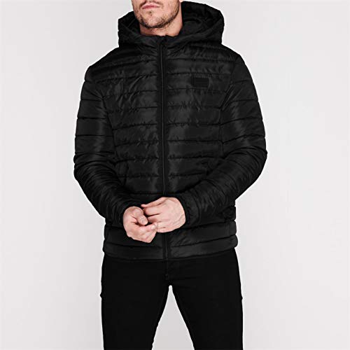 Jack and Jones Hombre Jorbendt Chaqueta Acolchada Invierno Negro 2XL