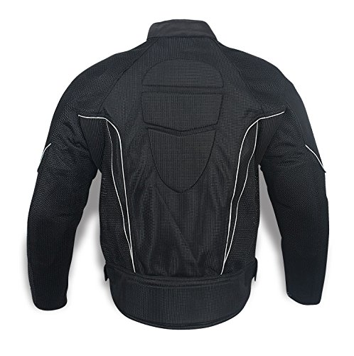 JET Chaqueta de moto motocicleta chaqueta con armadura malla noir