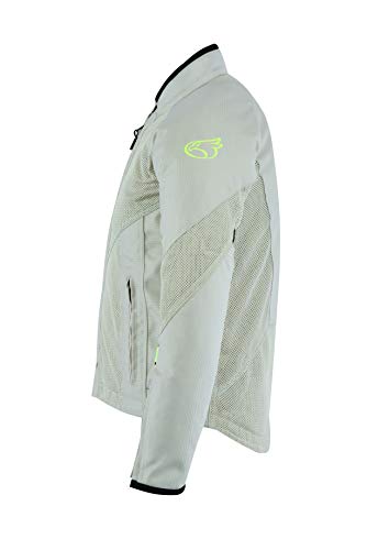 JET Chaqueta Moto Hombre Verano con Armadura Malla Air Flow Neyo (M (EU 48-50), Plata)