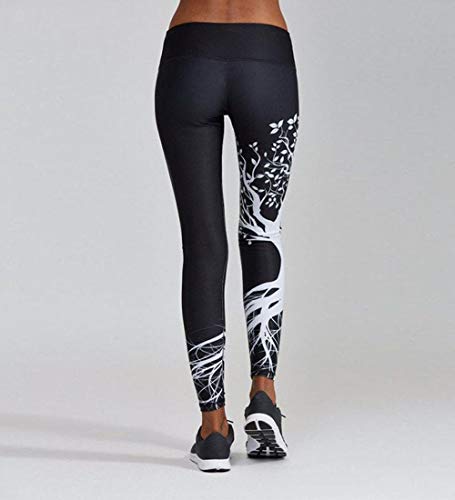 JFAN Pantalones de Yoga Mujer Patrón de árbol Leggings Mujer Pilates Pantalones de Chándal de Jogging Holgados Pantalones Deportivos Push Up Leggings Athletic Fitness