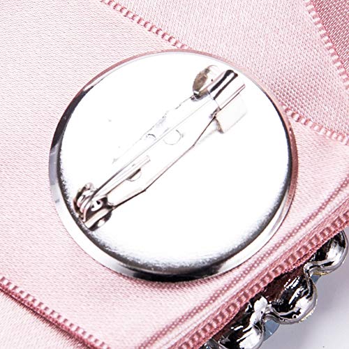 JiuErDP Europa y los Estados Unidos exageraron Grande del Arco Broche de Gama Alta Lentejuelas de Diamante listados de Moda Femenina Broches y alfileres (Color : Pink)