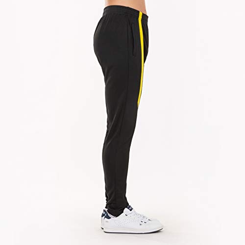 Joma Supernova Pantalón Deportivo, Negro-Amarillo, L para Hombre