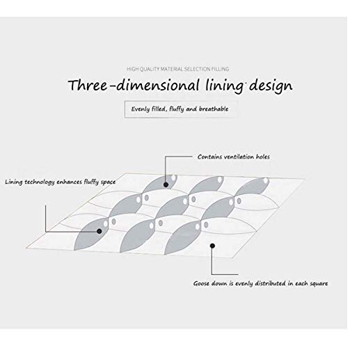 Juego De Edredón Alternativo De Plumón, 78 X 90 Pulgadas, 100% Algodón, 600+ Fill Power 98% Inserto De Edredón, Alergia