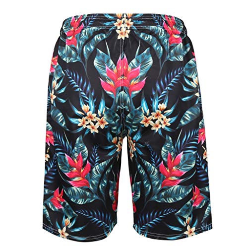 JURTEE Bañador Playa Hombre Corto Verano Tallas Grandes Moda Casuales 3D Impreso Pantalones Cortos De Playa Traje De Baño con Cordones