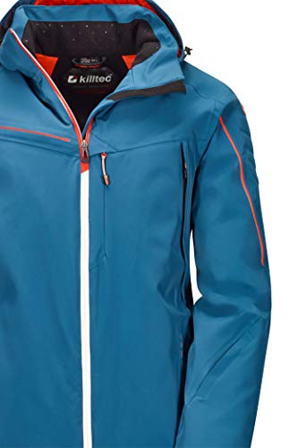 Killtec Kuopio MN Ski Jckt E Chaqueta Funcional con Capucha Desmontable y paranieves, Hombre, Azul Oscuro, Extra-Large