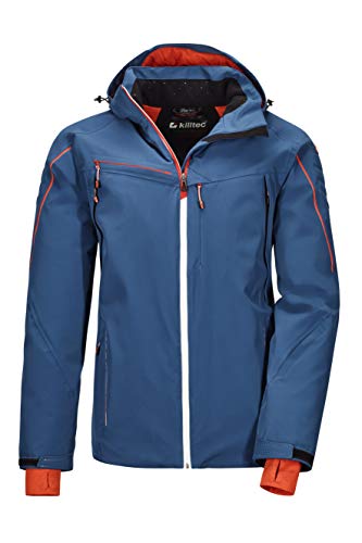 Killtec Kuopio MN Ski Jckt E Chaqueta Funcional con Capucha Desmontable y paranieves, Hombre, Azul Oscuro, Extra-Large