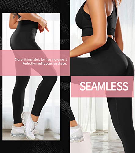 KIWI RATA Leggins Mujer Cintura Alta Mallas Pantalones Fitness Yoga Leggings Deportivos sin Costuras Suaves Elásticos y Ajustados para Running Deporte Estiramiento